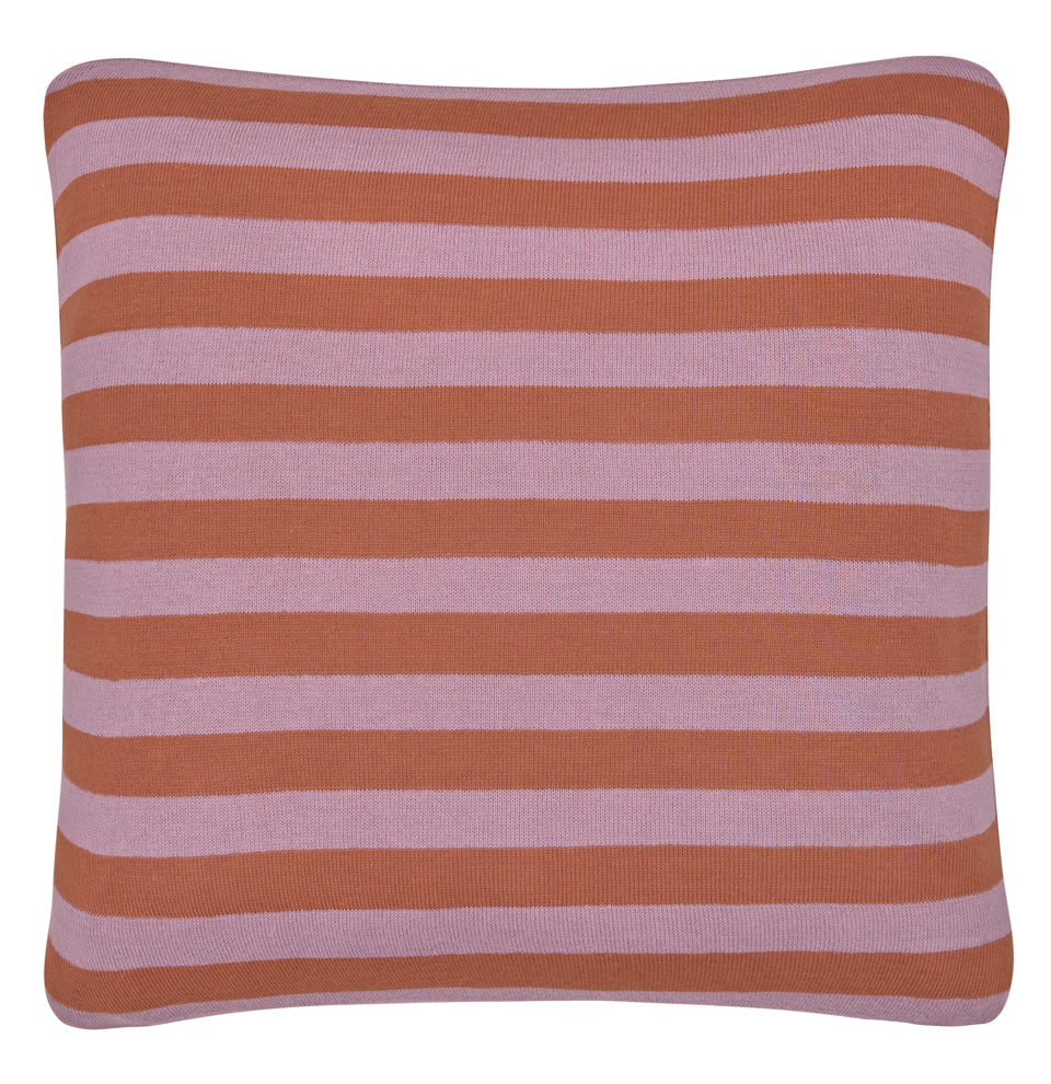 LAVENDER STRIPE KNIT CUSHION