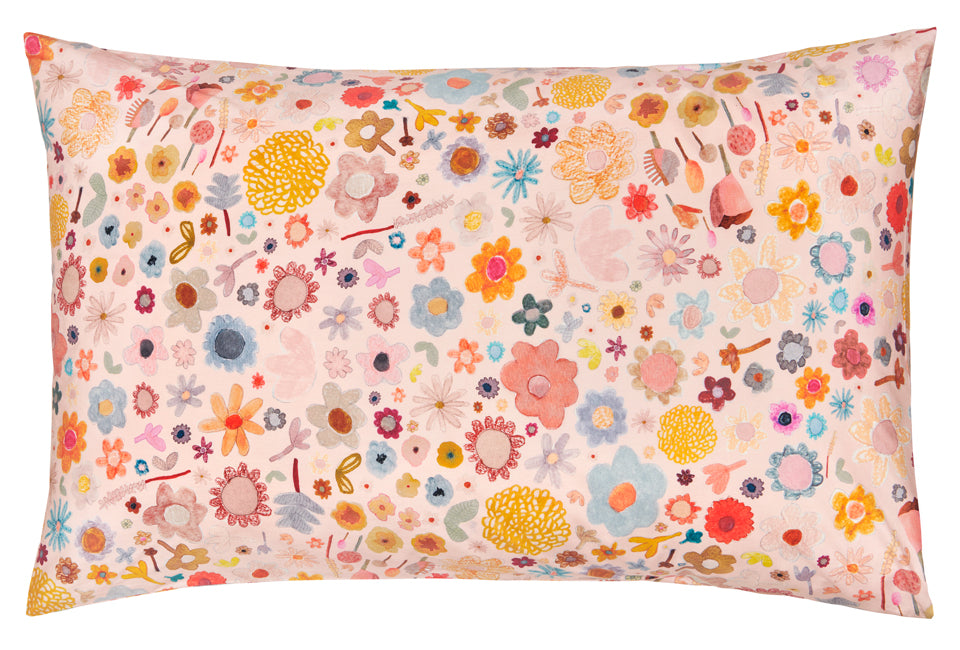 BLUSH LITTLE GARDEN PILLOWCASE