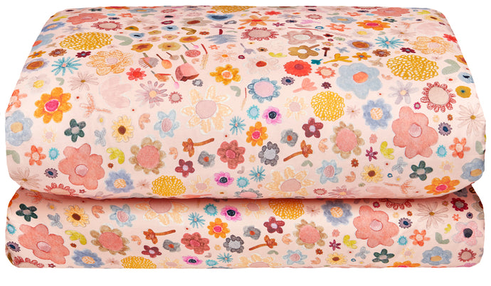 BLUSH LITTLE GARDEN QUILT COVER